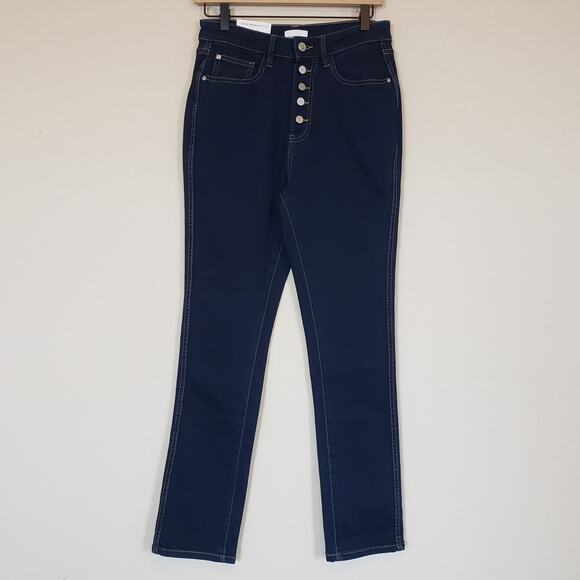 We Wore What The Danielle Dark Wash High Rise Vintage Straight Jeans Womens 26 - Picture 1 of 7